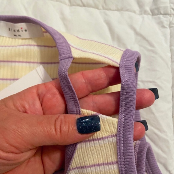 NWT Cut Out Shoulder Strap Tank Top ELODIE - Picture 4 of 4